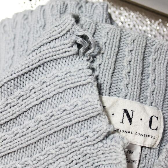 INC International Concepts Wool Cotton Cable Knit Cardigan Size L - Picture 9 of 9